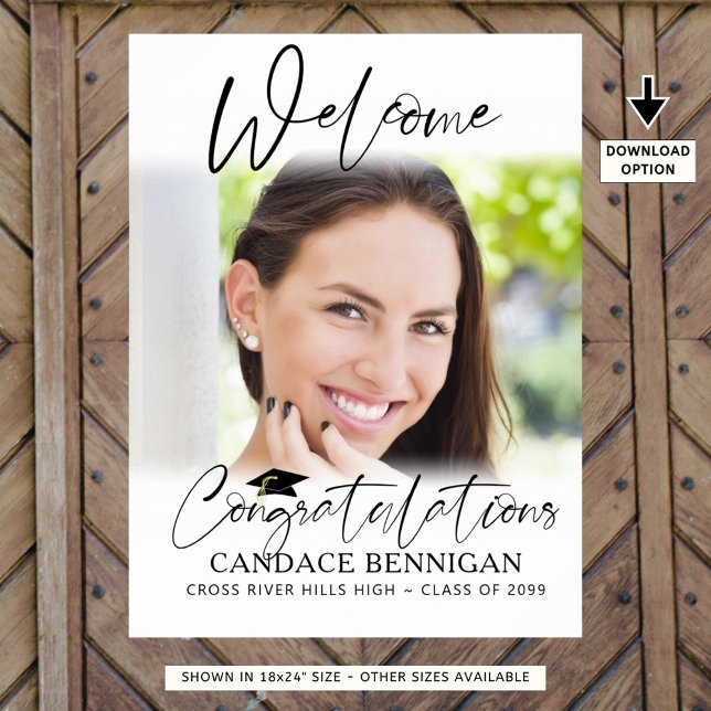 Abschluss Willkommen 1 Foto Script Herzlichen Glüc Poster (Von Creator hochgeladen)