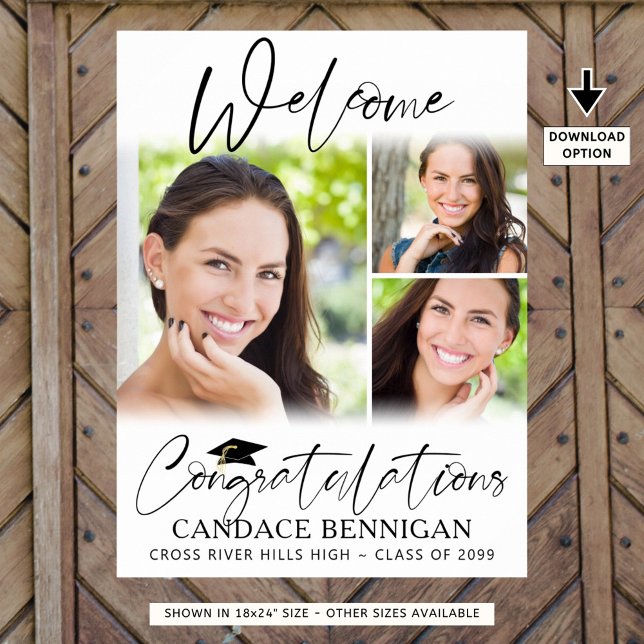 Abschluss Willkommen 3 Fotos Script Herzlichen Glü Poster (Von Creator hochgeladen)