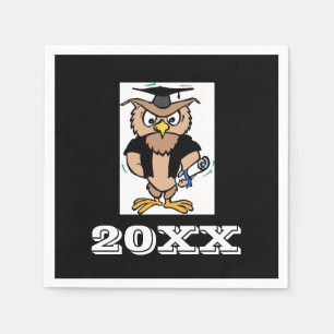 Abschluss Wise Old Owl Abschluss Symbol Napkins Serviette