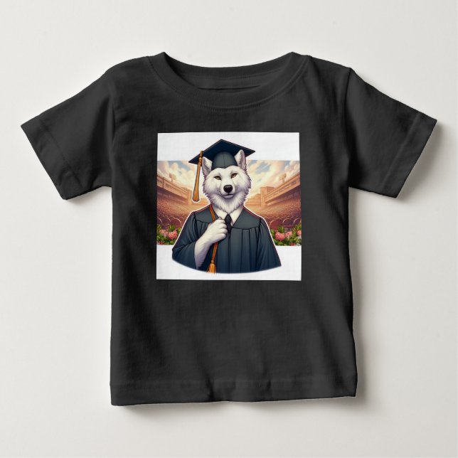 Abschluss Wolf Baby T-shirt (Vorderseite)