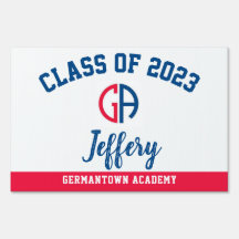 Abschluss Yard Schild Germantown Academy, Rasenzei