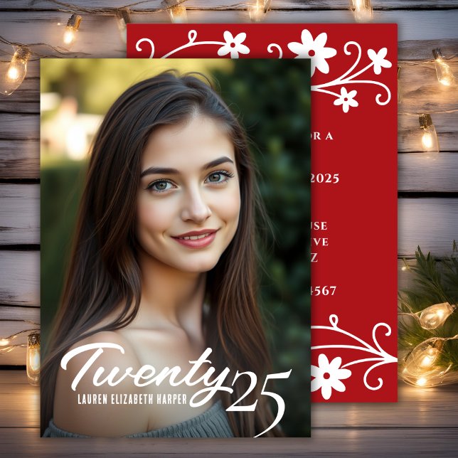 Abschluss Year Custom Foto Graduation Party Einladung (Graduation Year Custom Photo Graduation Party Invitation)