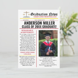 Abschluss Zeitung Uni Einzigartig Einladung