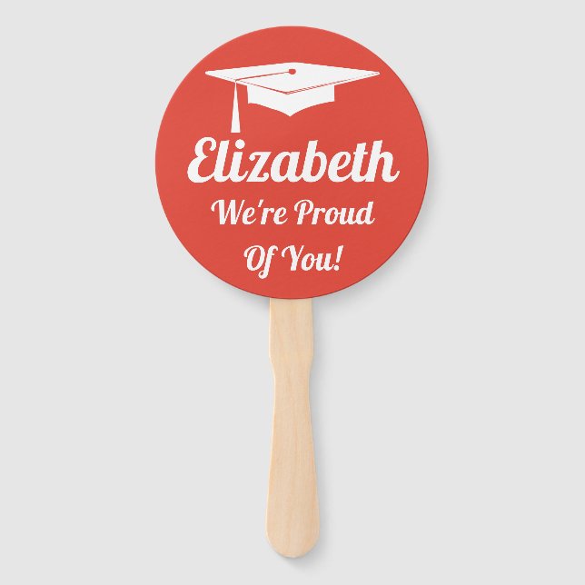 Abschluss Zeremonie Party Ausrufen Fächer (Vorderseite)