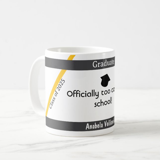 Abschluss Zitat 8 Tasse (Vorderseite Links)