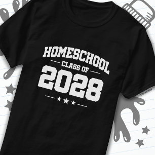 Abschluss Zurück zur Zuhause School 2028 T-Shirt
