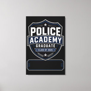 Abschlussabzeichen-Geschenk Polizeiakademie 2026 Leinwanddruck