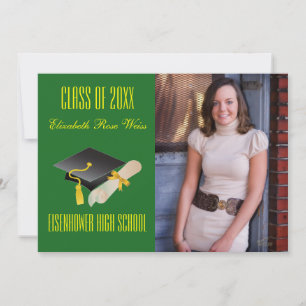Abschlussankündigung - Hut und Diplom Einladung