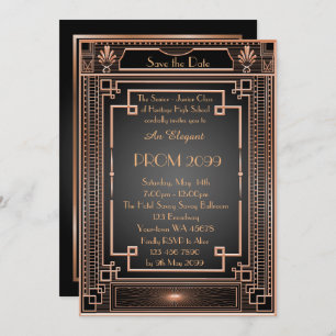 Abschlussball Älter-Junior, weißes Einladung