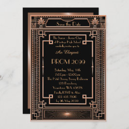 Abschlussball Älter-Junior, weißes Einladung