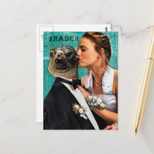 Abschlussball-Date mit Mr. Seal und der Blondine Postkarte