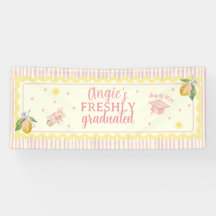 Abschlussbanner Klasse 2026 Pink Lemon