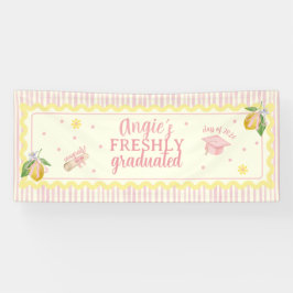 Abschlussbanner Klasse 2026 Pink Lemon Banner