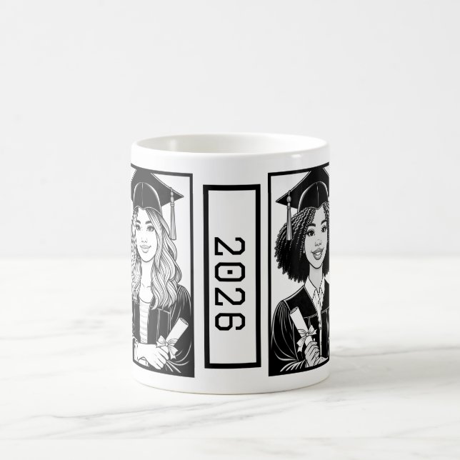 Abschlussbecher für beste Freunde 2026 Kaffeetasse (Mittel)