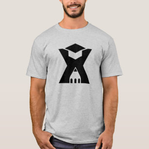 Abschlussbrief X Monogramm mit Bleistift T-Shirt