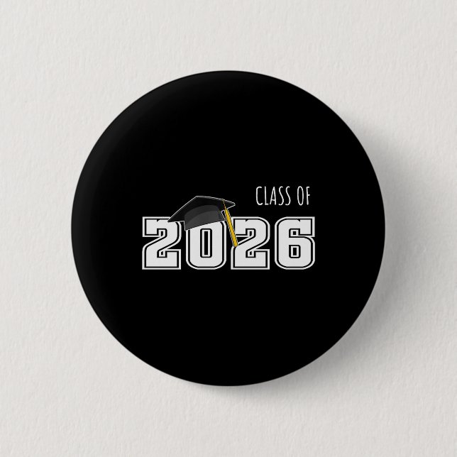 Abschlussdesign für Senior 2026 Design Retro Cl  Button (Vorderseite)