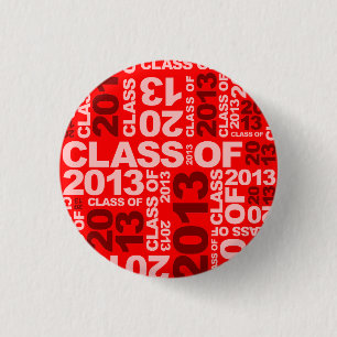 Abschlüsse-Klasse roten Knopfes 2013 Button