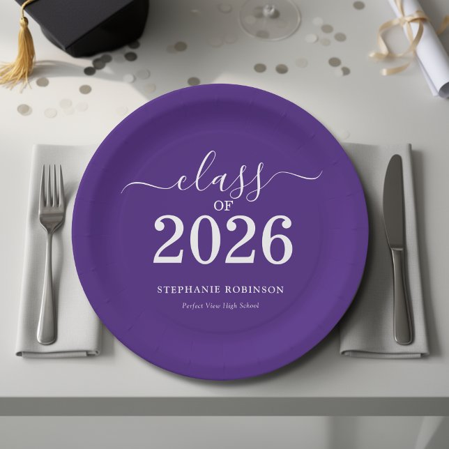 Abschlussfeier 2025 Lila Pappteller (Von Creator hochgeladen)