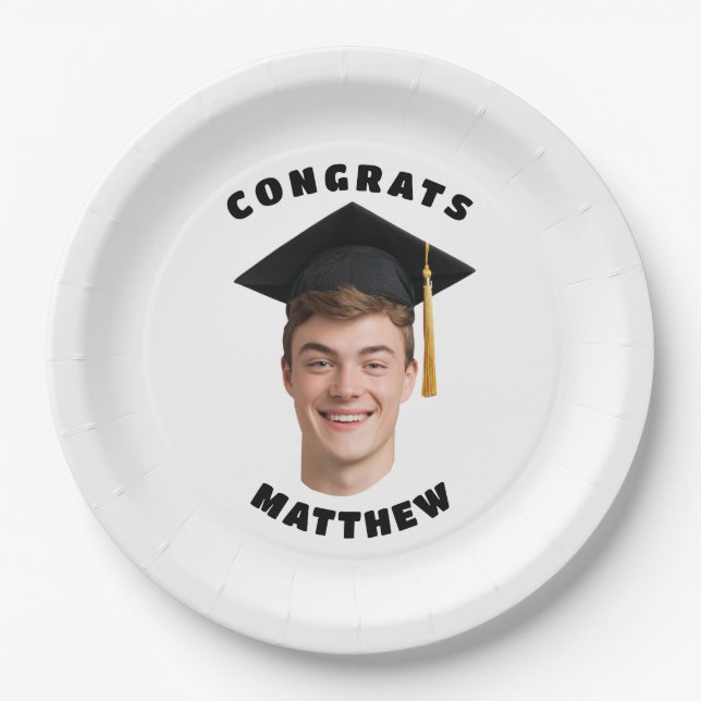 Abschlussfeier Abschlussfoto Einfach Pappteller (Vorderseite)