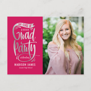 Abschlussfeier Banner Graduation Announcement Einl Postkarte