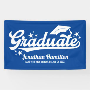 Abschlussfeier Blau Banner