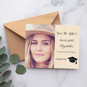 Abschlussfeier Champagner Save the Date Karte