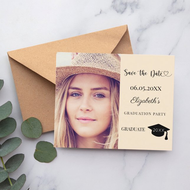 Abschlussfeier Champagner Save the Date Karte (Von Creator hochgeladen)