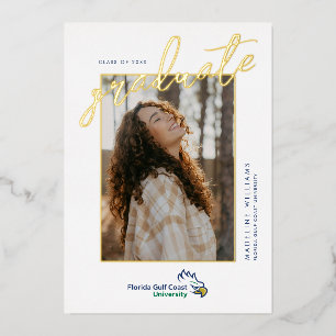 Abschlussfeier der Florida Gulf Coast University Folieneinladung