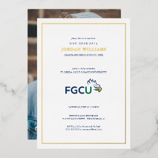 Abschlussfeier der Florida Gulf Coast University Folieneinladung