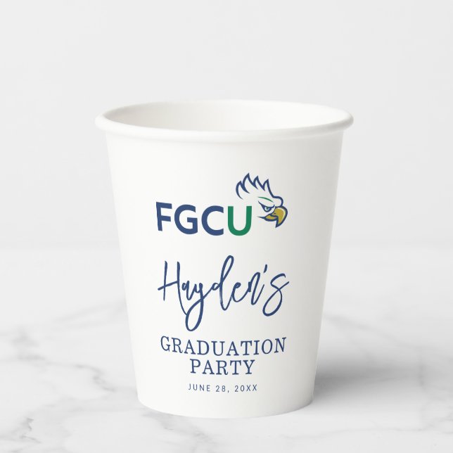 Abschlussfeier der Florida Gulf Coast University Pappbecher (Vorderseite)