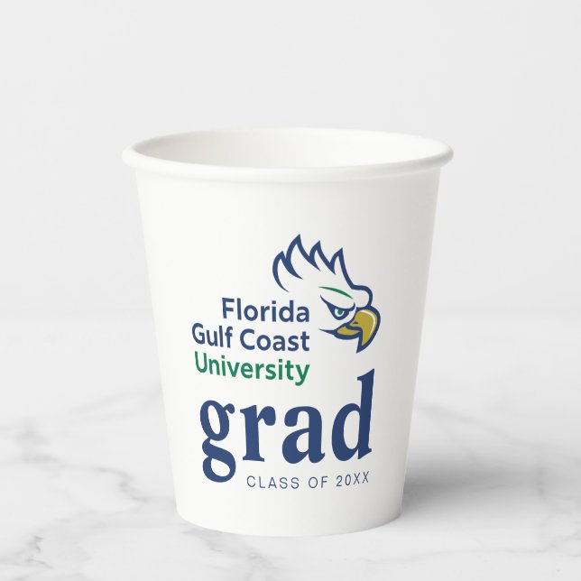 Abschlussfeier der Florida Gulf Coast University Pappbecher (Vorderseite)