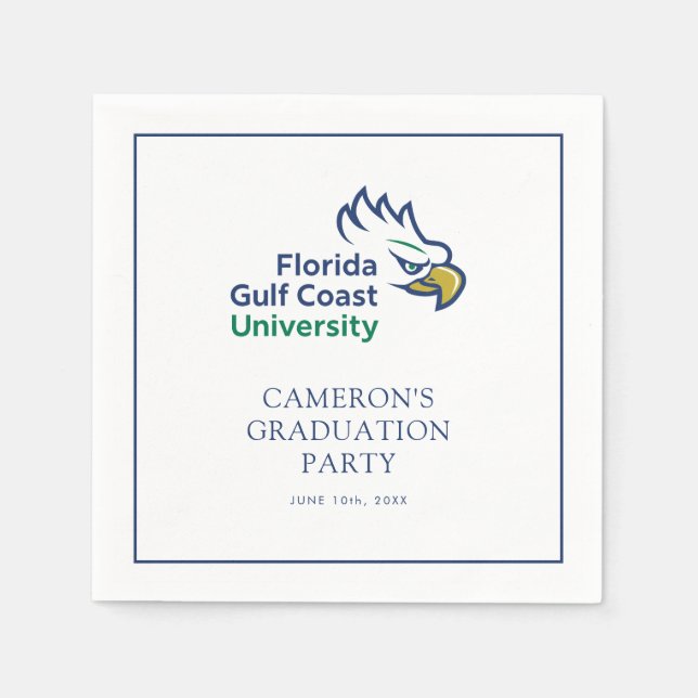 Abschlussfeier der Florida Gulf Coast University Serviette (Vorderseite)