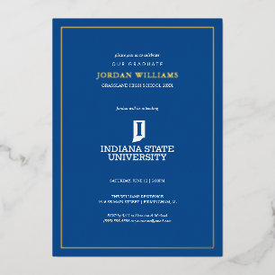 Abschlussfeier der Indiana State University Folieneinladung