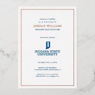 Abschlussfeier der Indiana State University Folieneinladung