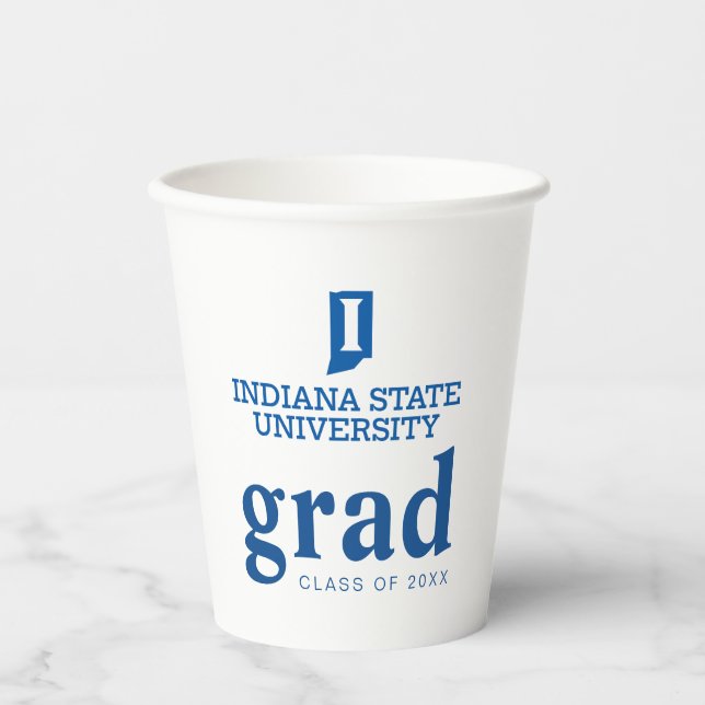Abschlussfeier der Indiana State University Pappbecher (Vorderseite)