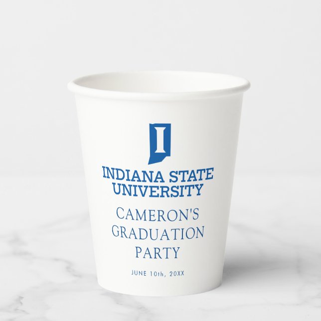 Abschlussfeier der Indiana State University Pappbecher (Vorderseite)