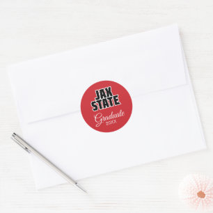 Abschlussfeier der Jacksonville State University Runder Aufkleber