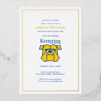 Abschlussfeier der Kettering University Folieneinladung