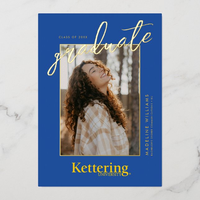 Abschlussfeier der Kettering University Folieneinladung (Vorderseite)