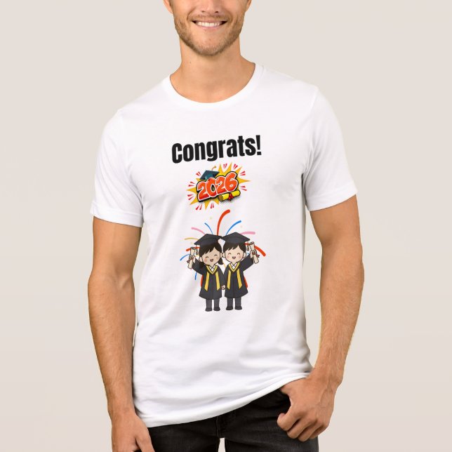 Abschlussfeier der Klasse 2026 Tri-Blend Shirt (Vorderseite)