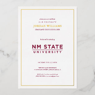 Abschlussfeier der New Mexico State University Folieneinladung