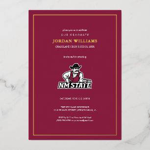 Abschlussfeier der New Mexico State University Folieneinladung
