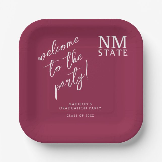 Abschlussfeier der New Mexico State University Pappteller (Vorderseite)