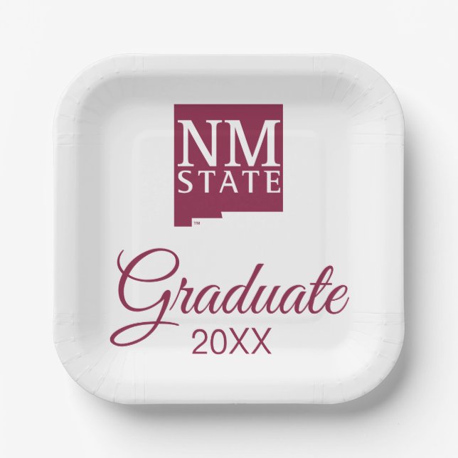 Abschlussfeier der New Mexico State University Pappteller (Vorderseite)