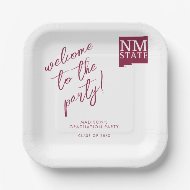 Abschlussfeier der New Mexico State University Pappteller (Vorderseite)