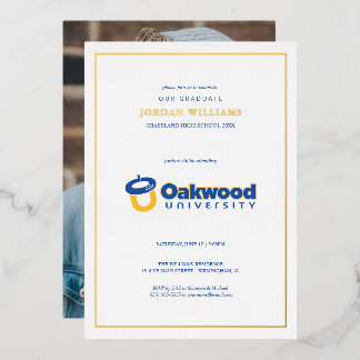Abschlussfeier der Oakwood University Folieneinladung