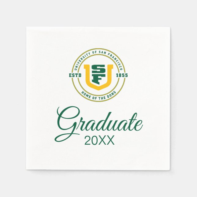 Abschlussfeier der Universität von San Francisco Serviette (Vorderseite)
