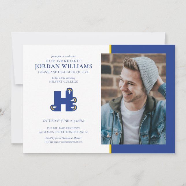 Abschlussfeier des Hilbert College Ankündigung (Vorderseite)