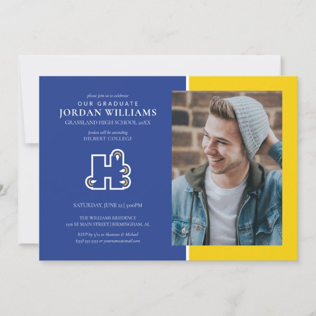 Abschlussfeier des Hilbert College Ankündigung (Vorderseite)