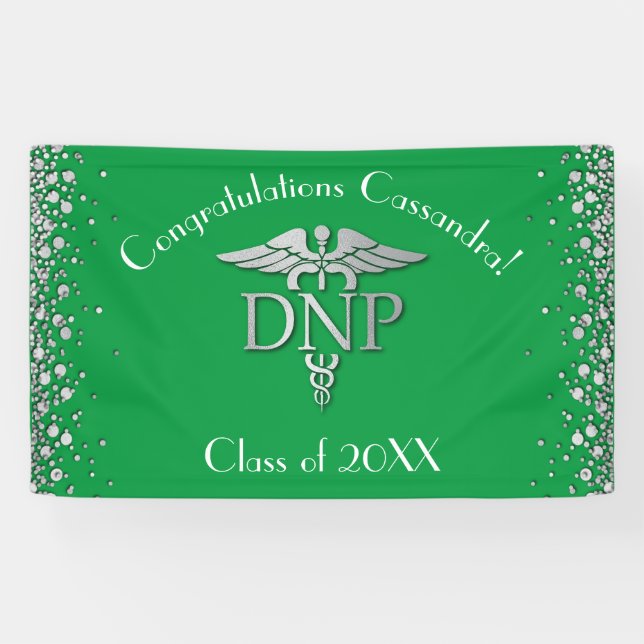 Abschlussfeier Doctor of Nursing Practice Grün Sil Banner (Horizontal)